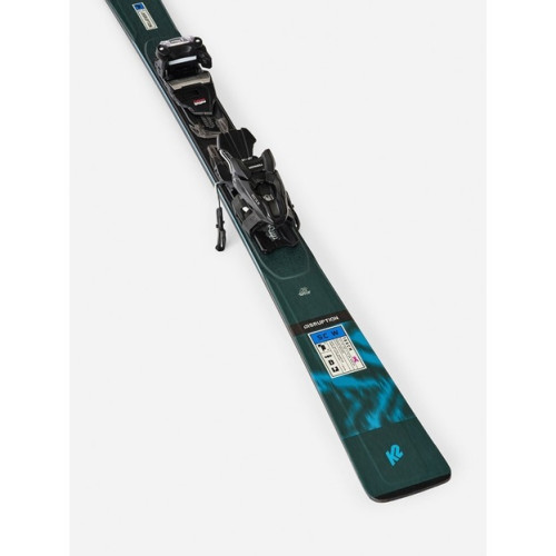 Дамски комплект ски и автомати K2 Disruption SC Women's ER3 10 Compact QuikClik Ski Set 153 cm Dark Green