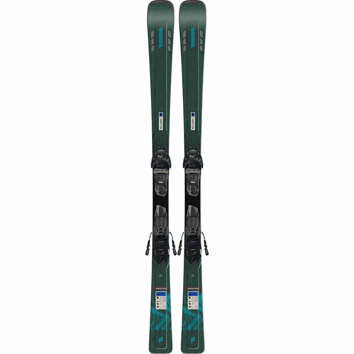 Дамски комплект ски и автомати K2 Disruption SC Women's ER3 10 Compact QuikClik Ski Set 153 cm Dark Green