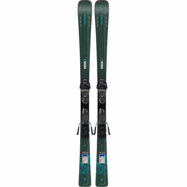 Дамски комплект ски и автомати K2 Disruption SC Women's ER3 10 Compact QuikClik Ski Set 153 cm Dark Green