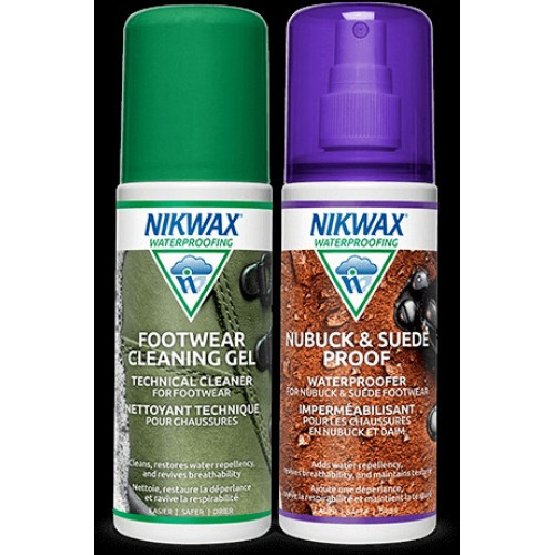 Комплект почистващи препарати с гъба Nikwax Twin Pack Nubuck Sponge