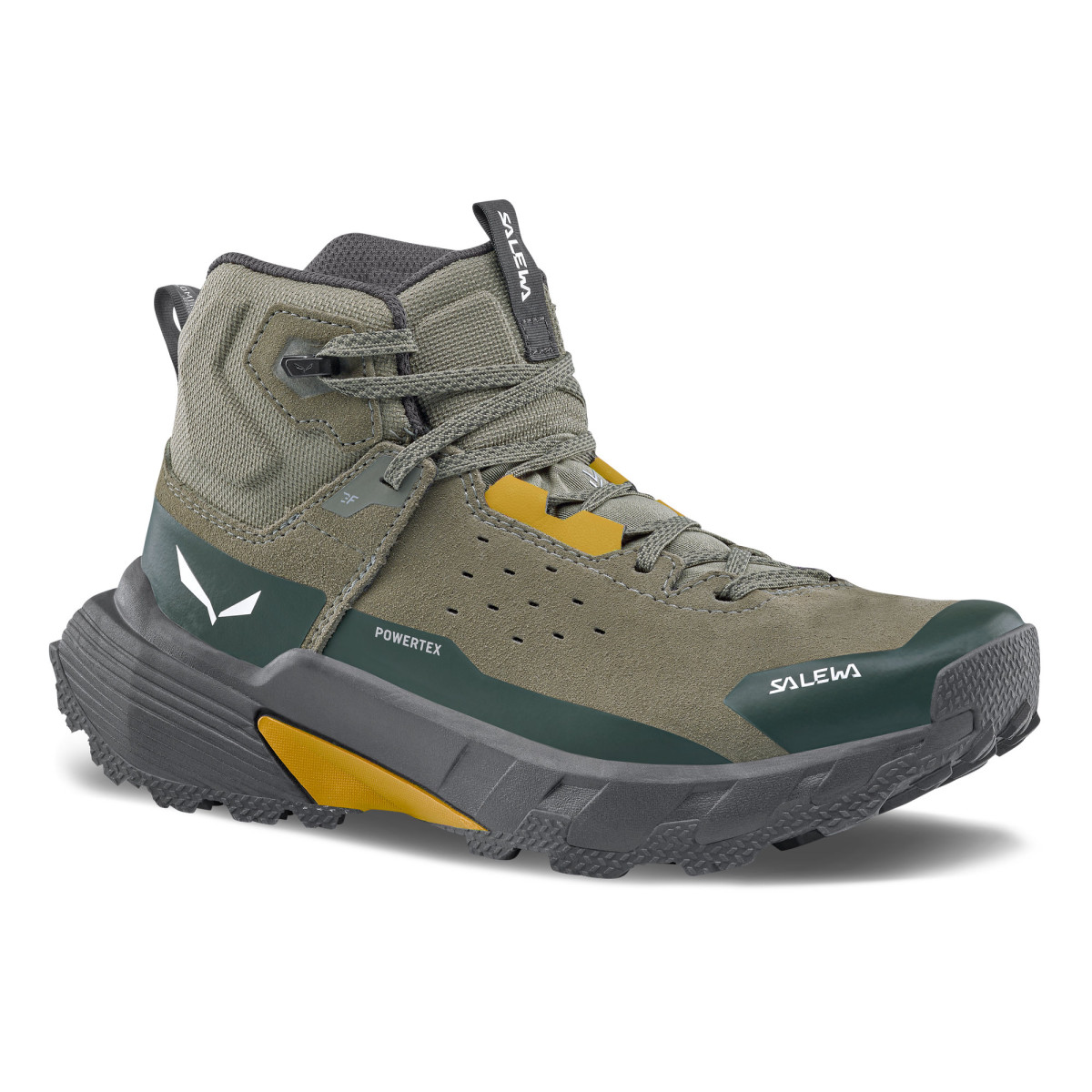 Мъжки туристически обувки Salewa Pedroc 2 Leather Mid Powertex Boot Men Faded Green/Dark Olive