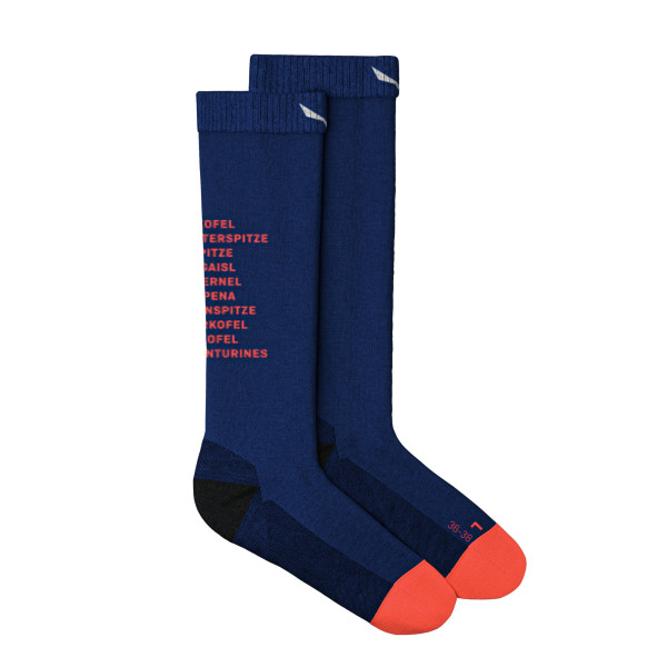Дамски чорапи Salewa Ortles Dolomites AM Crew Socks Women Electric/Black