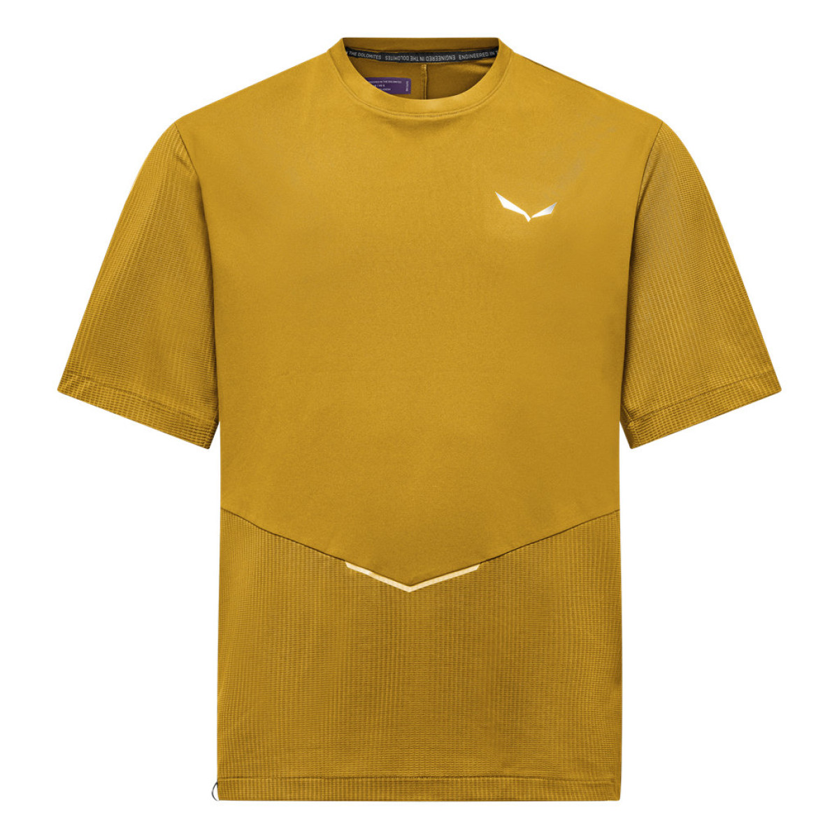 Мъжка туристическа тениска Salewa Pedroc Dry Hyb T-Shirt Men Olive Oil