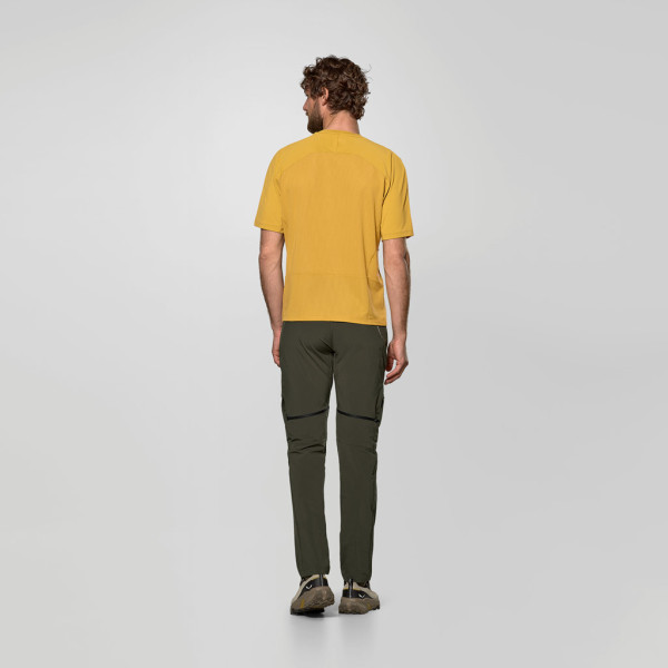 Мъжка туристическа тениска Salewa Pedroc Dry Hyb T-Shirt Men Olive Oil