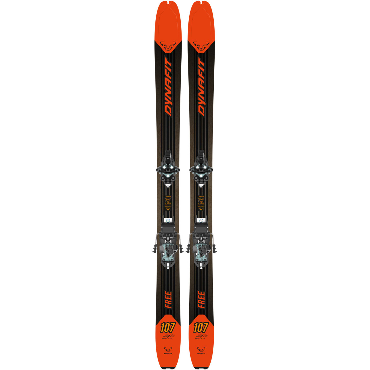 Туринг ски Dynafit Free 107 mm Ski Flame/Black