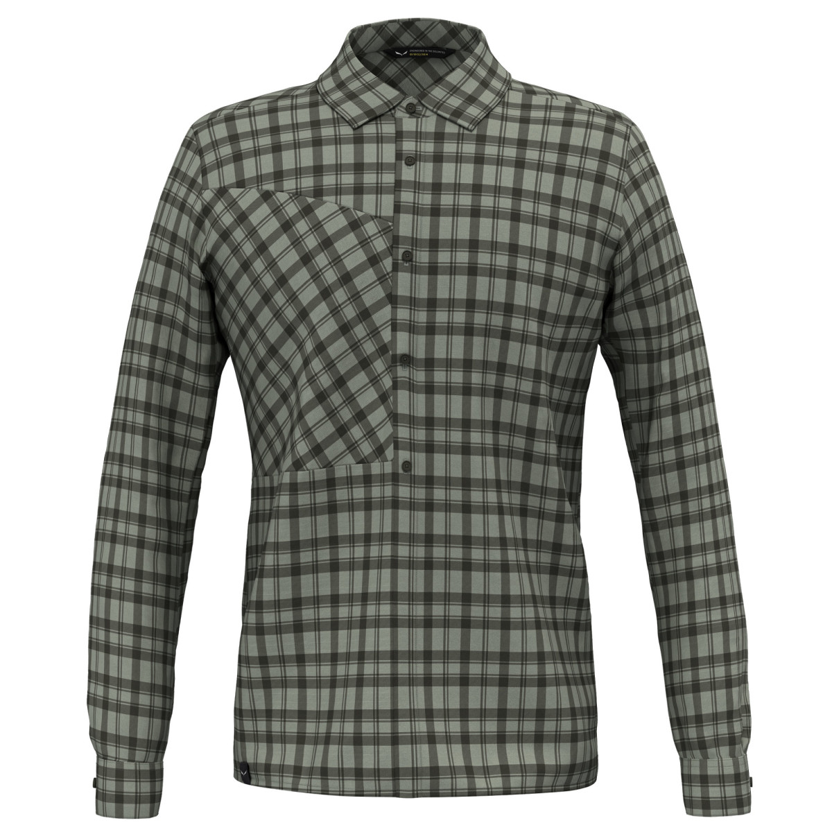 Мъжка туристическа риза Salewa Fanes Flannel 5 Polarlite Shirt Men Shadow/Dark Olive