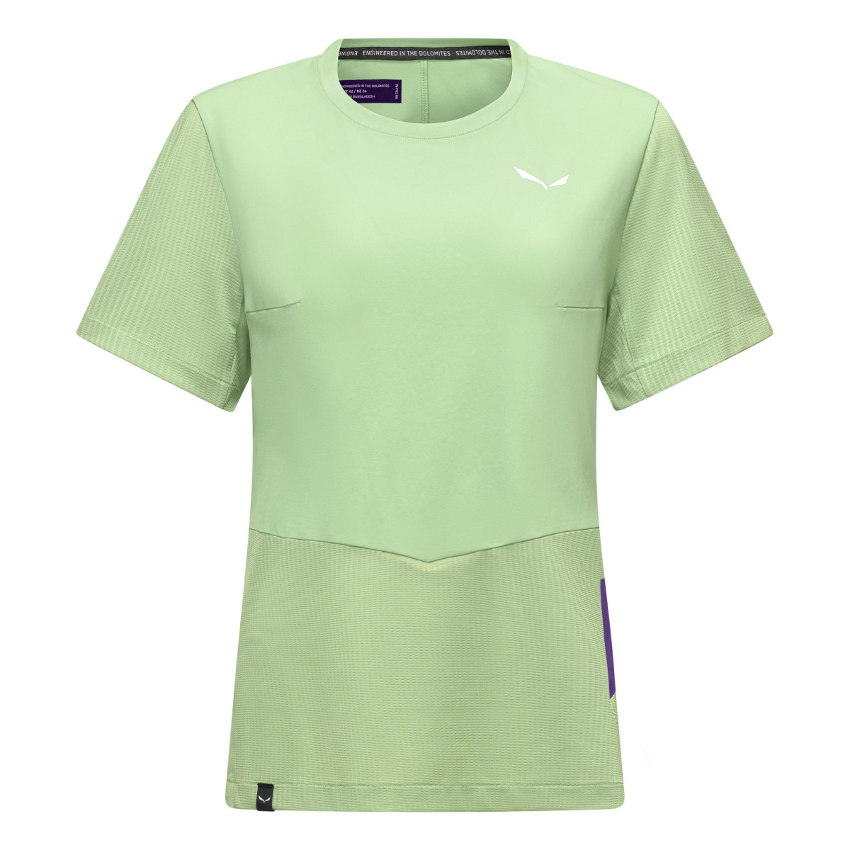Дамска туристическа тениска Salewa Pedroc Dry Hyb T-Shirt Women Pastel Green