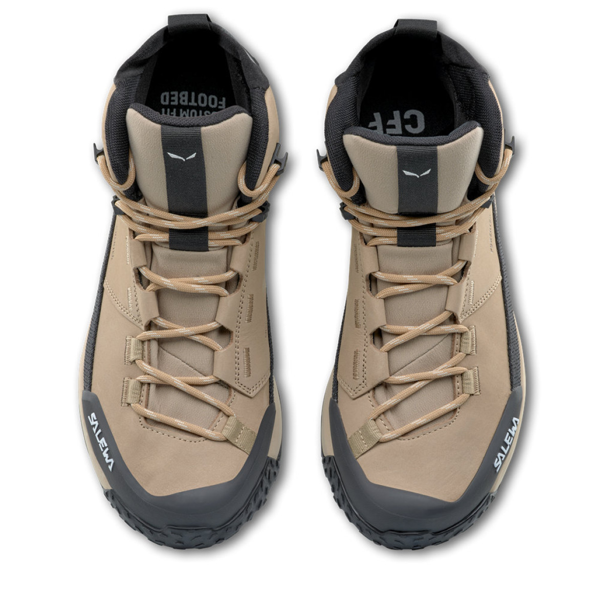 Дамски туристически обувки Salewa Puez Leather Mid Powertex Shoe Women Quicksand/Onyx