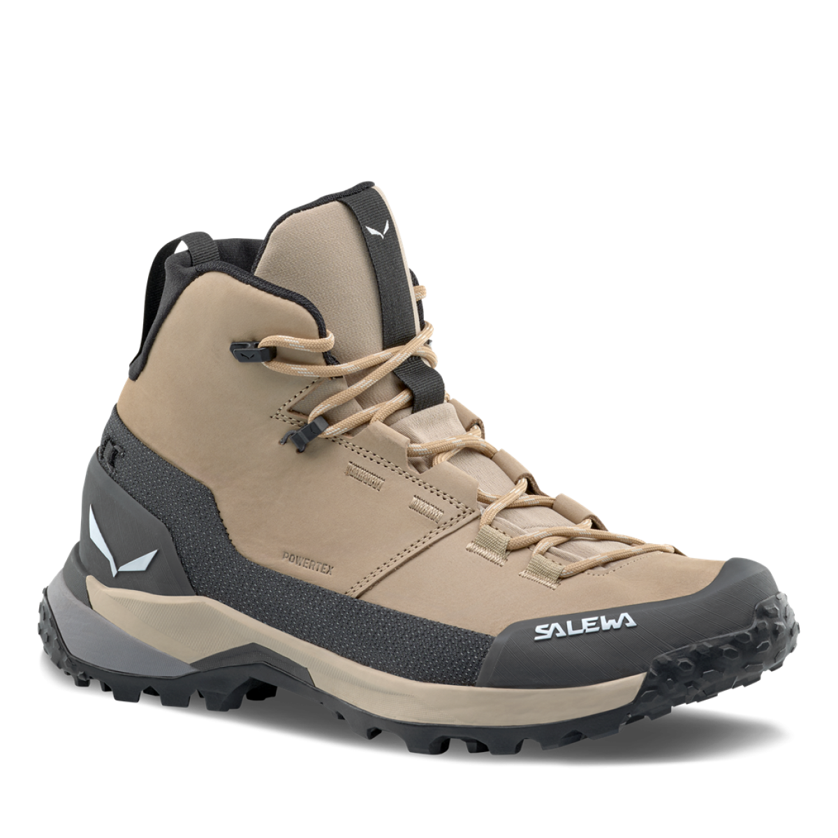 Дамски туристически обувки Salewa Puez Leather Mid Powertex Shoe Women Quicksand/Onyx