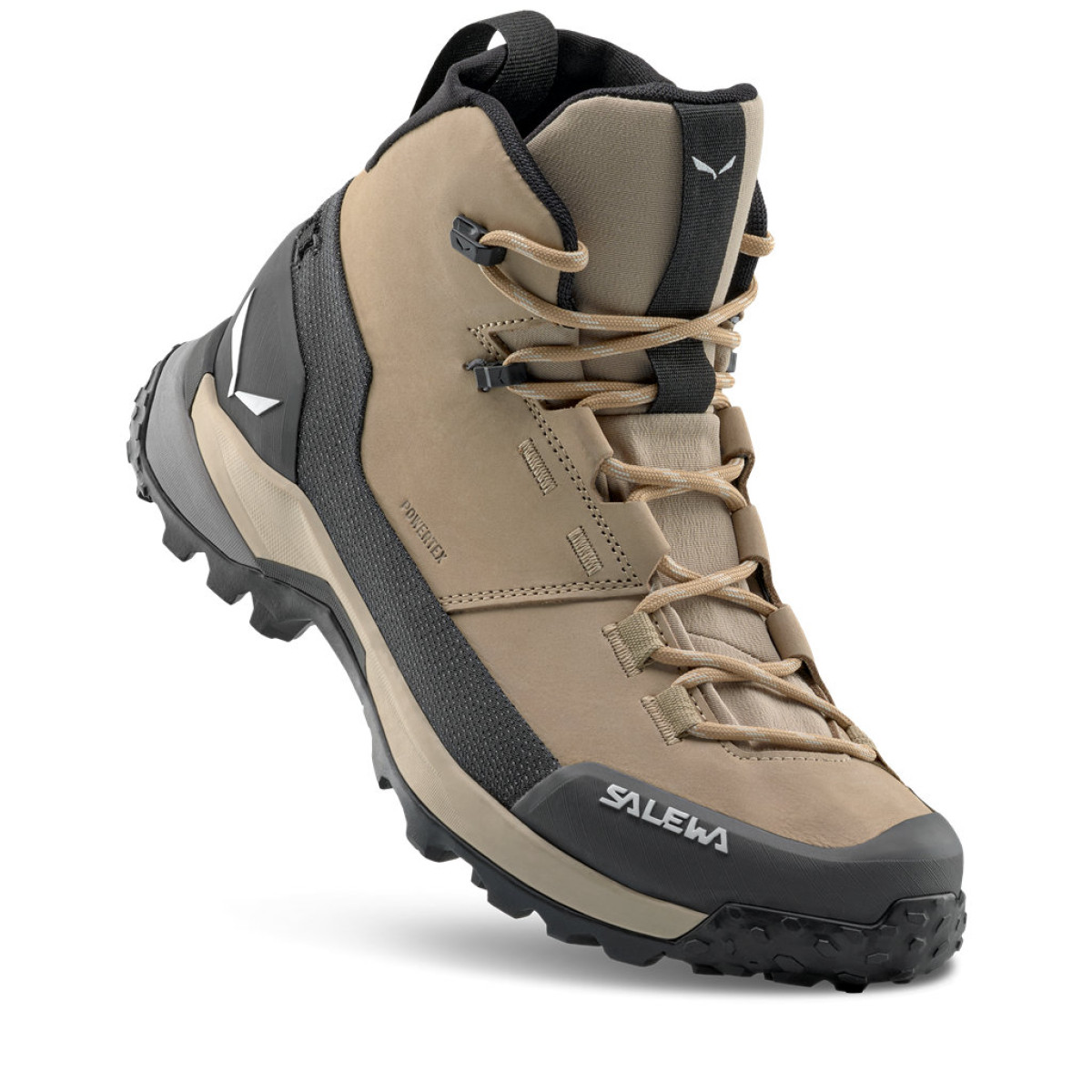 Дамски туристически обувки Salewa Puez Leather Mid Powertex Shoe Women Quicksand/Onyx