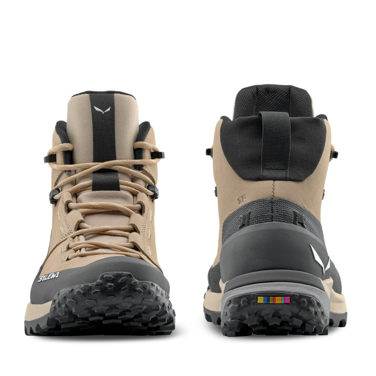 Дамски туристически обувки Salewa Puez Leather Mid Powertex Shoe Women Quicksand/Onyx
