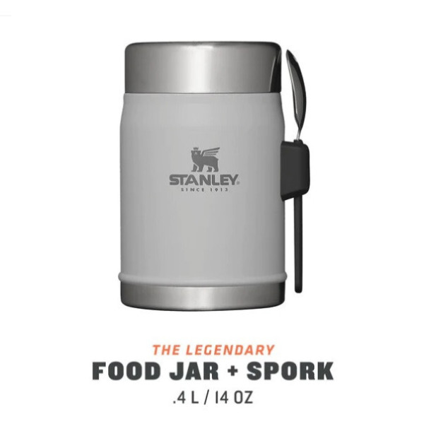Кутия за храна + прибор Stanley Classic Food Jar + Spork 0.4L Ash