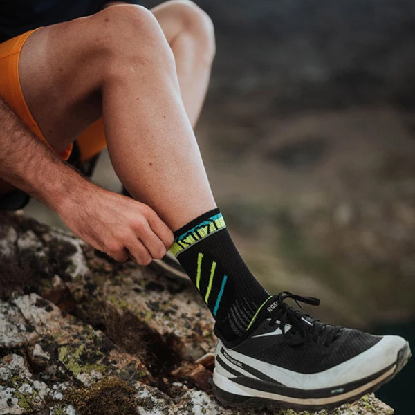 Чорапи за бягане Sidas Trail Ultra Running Socks Black/Yellow