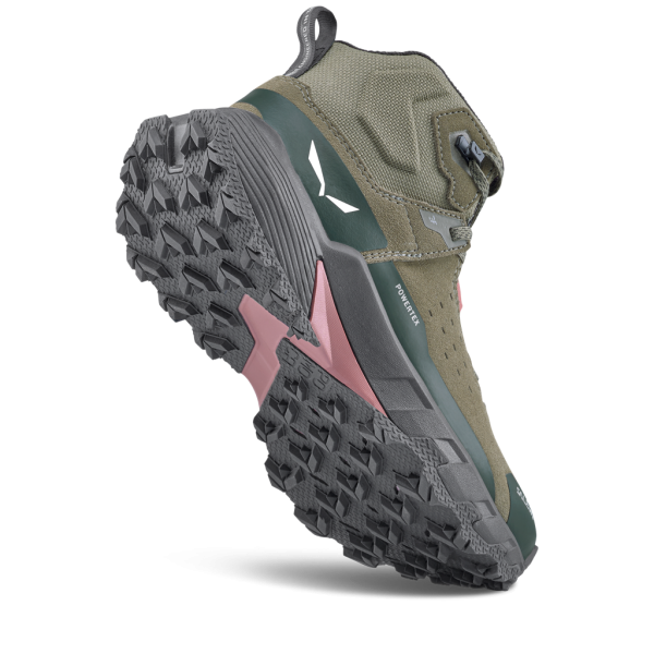 Дамски туристически обувки Salewa Pedroc 2 Leather Mid Powertex Boot Women Faded Green/Dark Olive