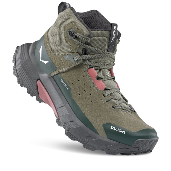 Дамски туристически обувки Salewa Pedroc 2 Leather Mid Powertex Boot Women Faded Green/Dark Olive