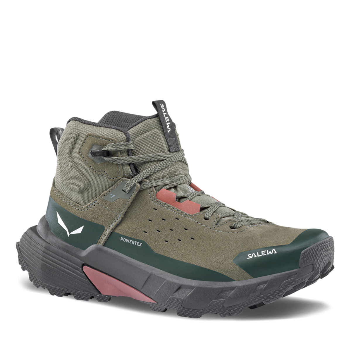 Дамски туристически обувки Salewa Pedroc 2 Leather Mid Powertex Boot Women Faded Green/Dark Olive