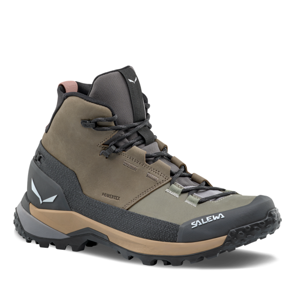Дамски туристически обувки Salewa Puez Leather Mid PTX Shoes Women Bungee Cord/Onyx