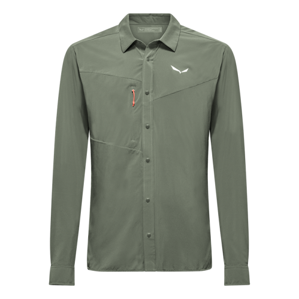 Мъжка риза с дълъг ръкав Salewa Puez Longsleeve Shirt Men Faded Green