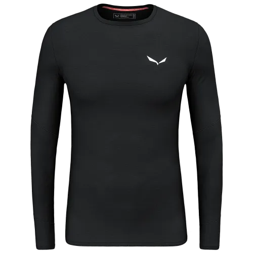 Мъжка термо блуза Salewa Cristallo Warm Alpine Merino Responsive Men Black Out