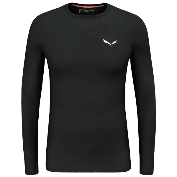 Мъжка термо блуза Salewa Cristallo Warm Alpine Merino Responsive Men Black Out