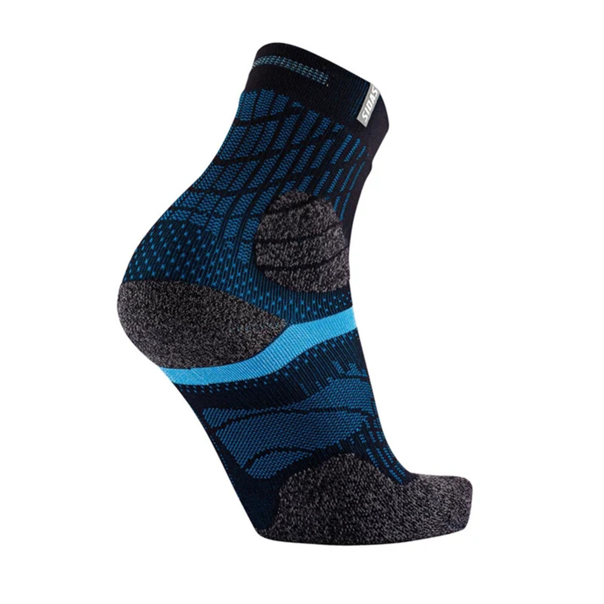 Чорапи за трейл бягане Sidas Trail Double Trail Running Socks Black/Turquoise