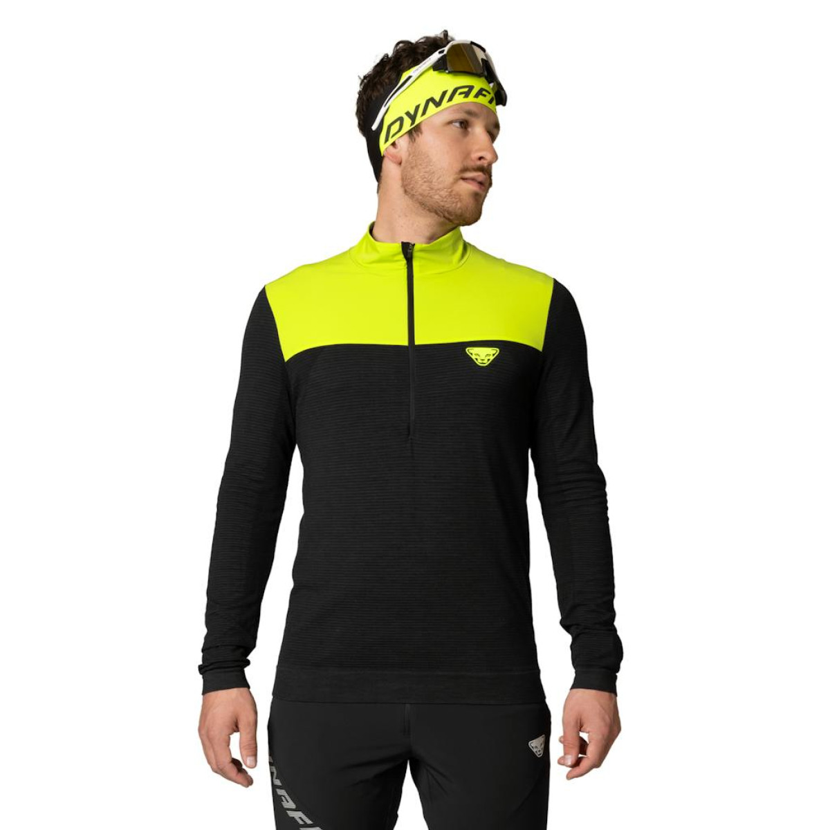 Мъжка туристическа тениска Dynafit Elevation Longsleeve Men Lime Punch