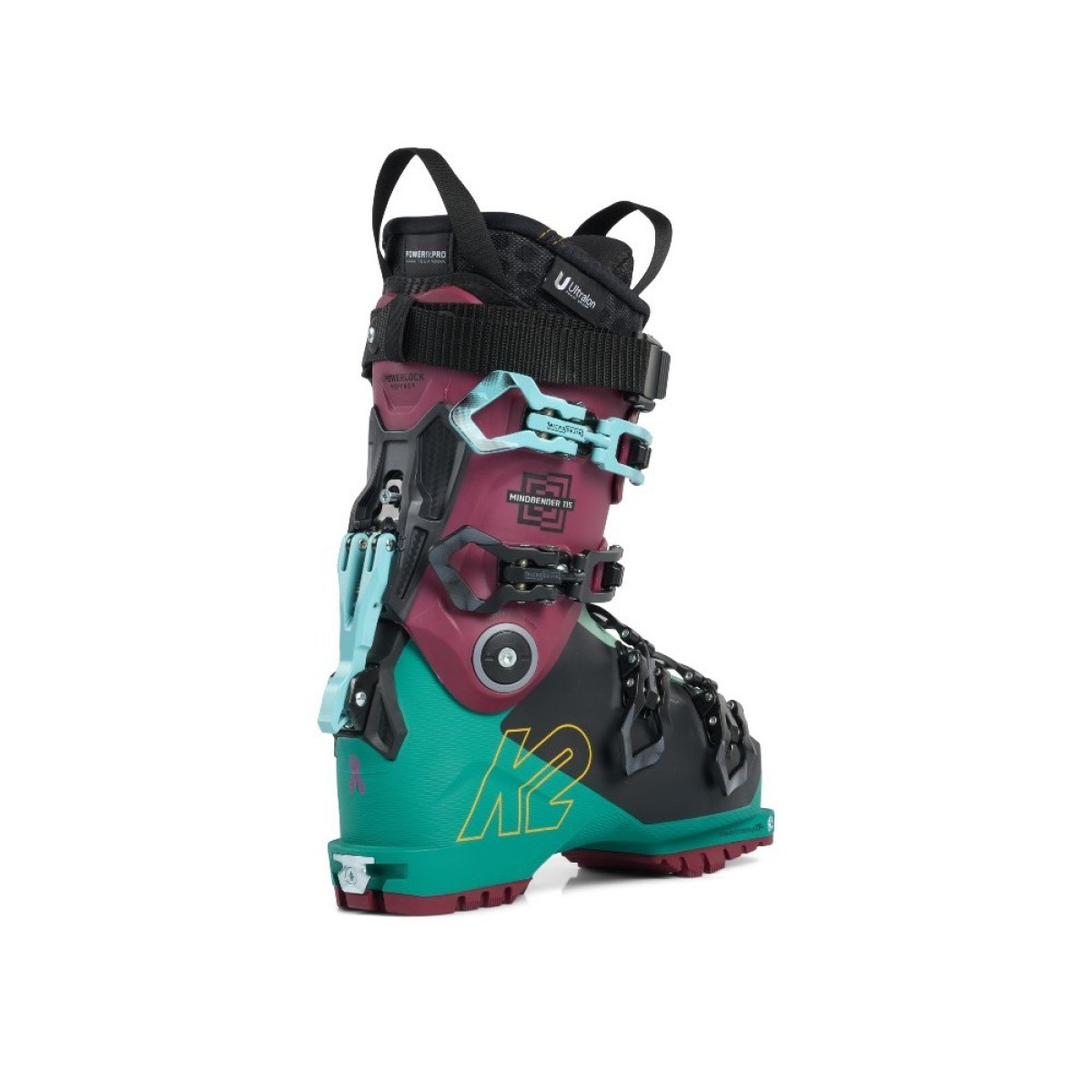 Женски фрийрайд ски обувки K2 Mindbender 115 Women's Ski Boots Dark Teal/Purple