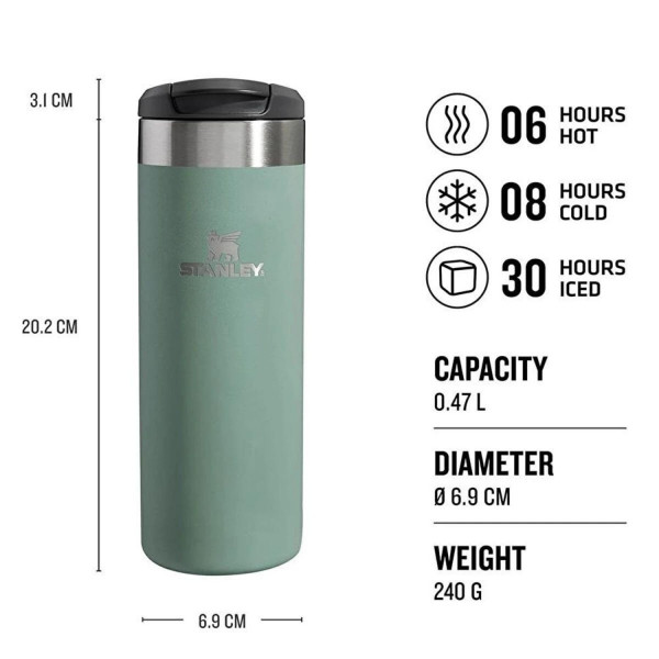 Канче Stanley AeroLight Transit Mug 0.47L Shale Metallic