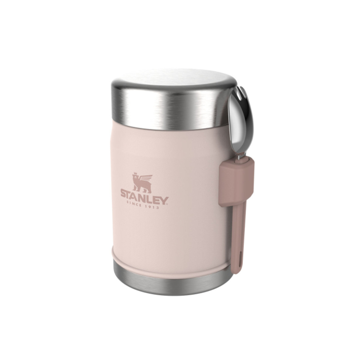 Кутия за храна + прибор Stanley Classic Food Jar + Spork 0.4L Rose Quartz