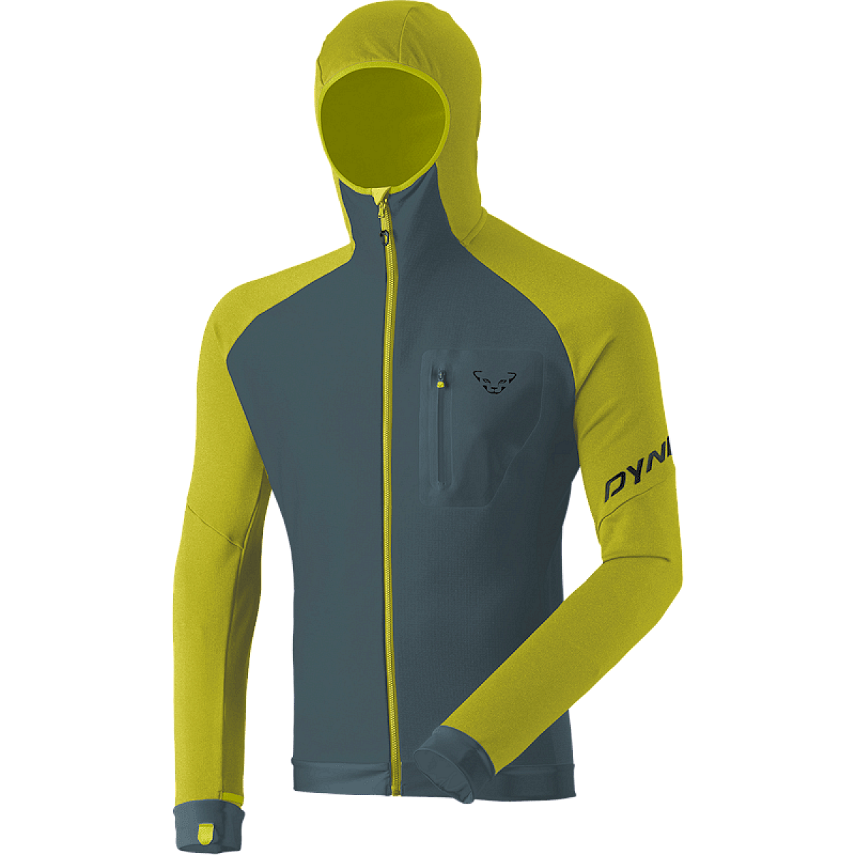 Мъжко поларено яке Dynafit Radical Polartec® Hooded Jacket Men Golden Lime