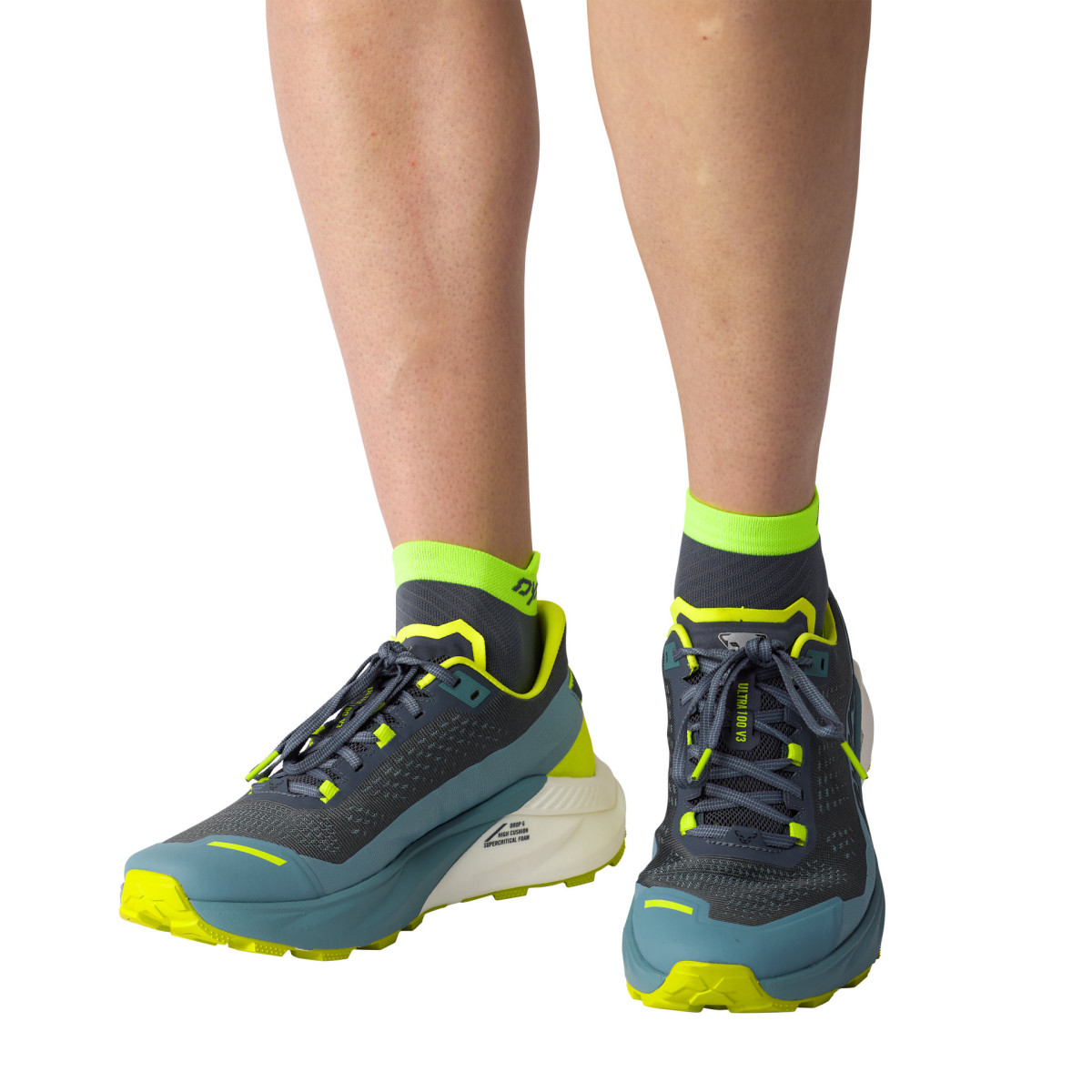 Чорапи за трейл бягане Dynafit Trail Short Socks Cinder/Ultra Yellow