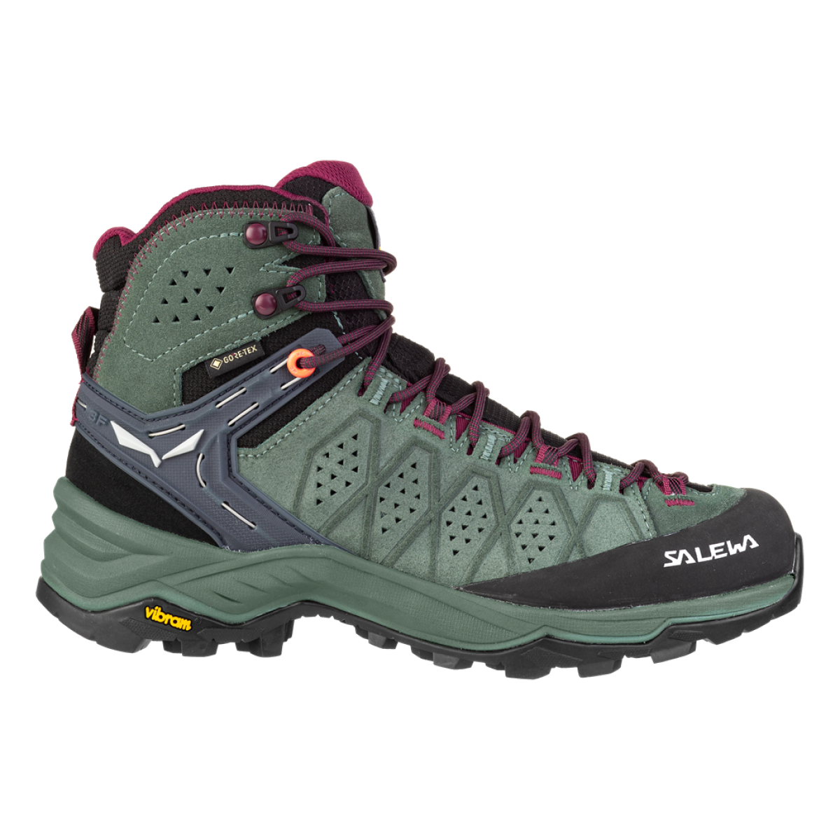 Дамски туристически обувки Salewa Alp Trainer 2 Mid GORE-TEX® Shoes Women Duck Green/Rhododendon