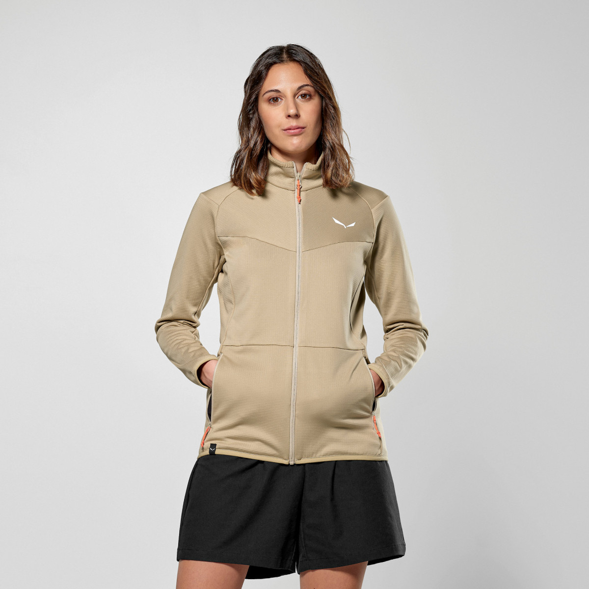 Дамско поларено яке Salewa Puez Cammino Polarlite Jacket Women Quicksand