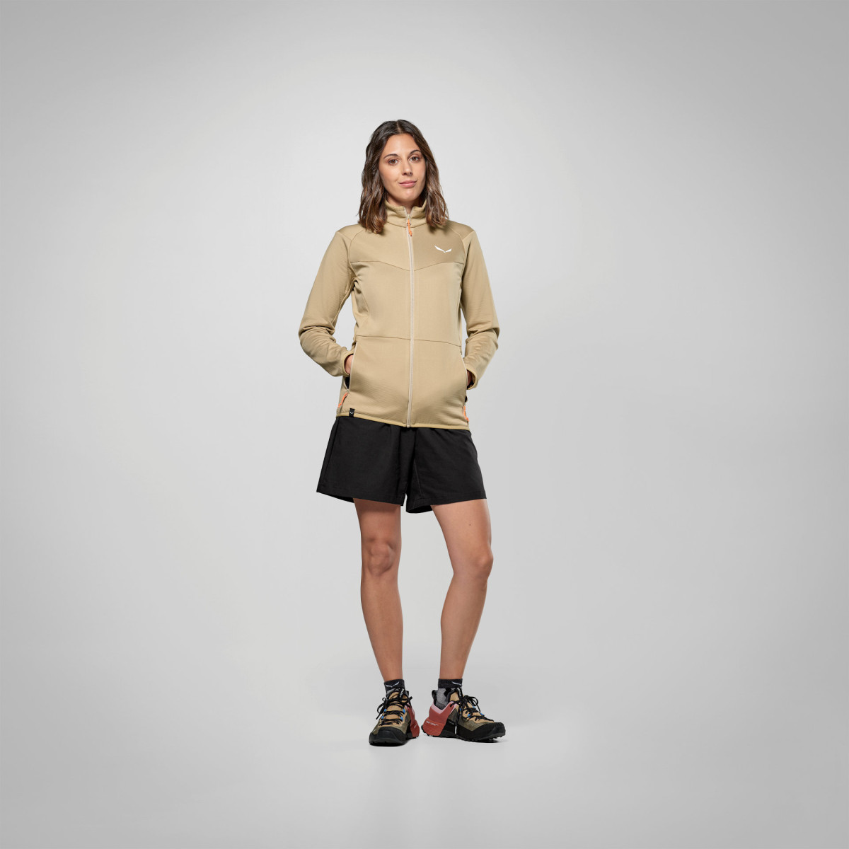 Дамско поларено яке Salewa Puez Cammino Polarlite Jacket Women Quicksand