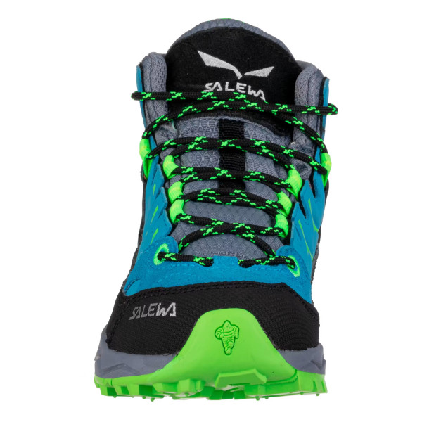 Детски туристически обувки Salewa Junior Alp Trainer Mid GTX Danube/Neon Green