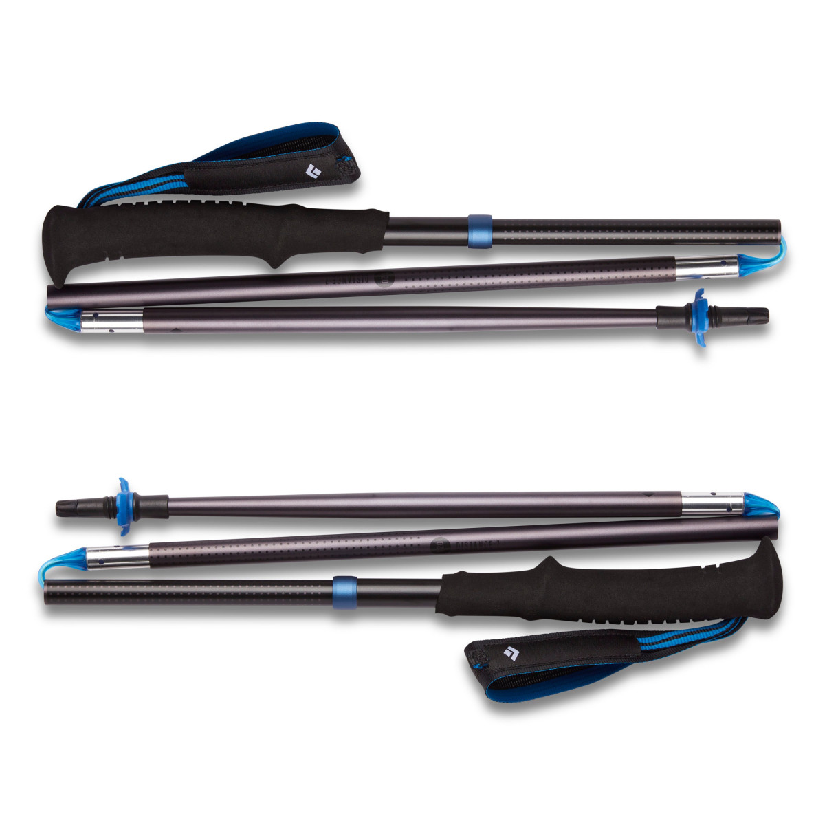 Сгъваеми алуминиеви щеки Black Diamond 130 Distance Z Poles Pewter