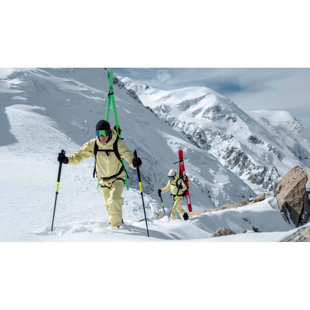 Ски щеки Black Crows Duos Freebird Poles Black/Yellow