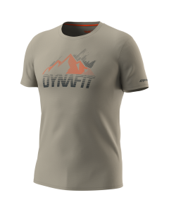 Мъжка тениска DYNAFIT Transalper Graphic-бежов-M